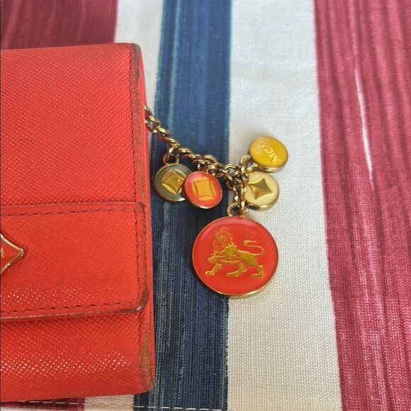 MCM orange Leather Wallet with Gold Hardware EUC - Picture 2 of 16